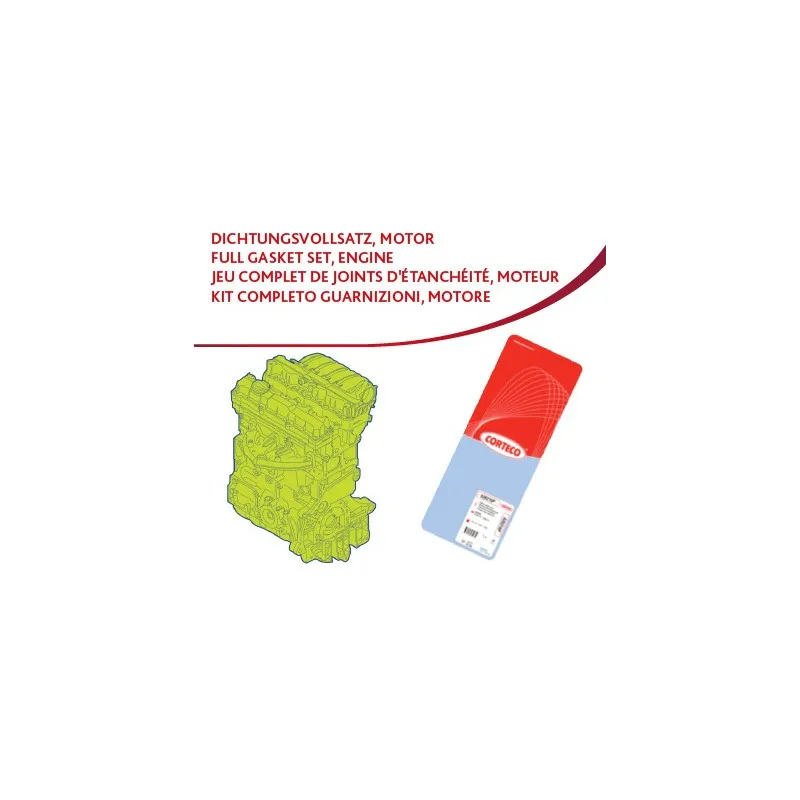 Jeu complet de joints d'étanchéité, moteur CORTECO 430023P