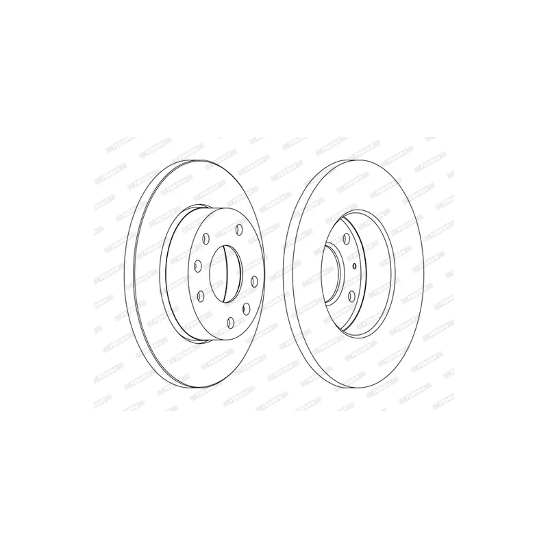 Jeu de 2 disques de frein avant FERODO DDF1100C