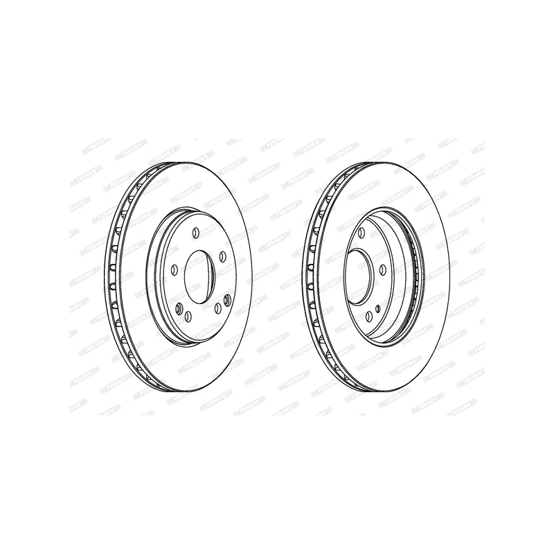 Jeu de 2 disques de frein avant FERODO DDF1134