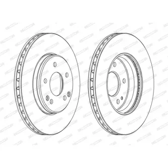 Jeu de 2 disques de frein avant FERODO DDF1134C