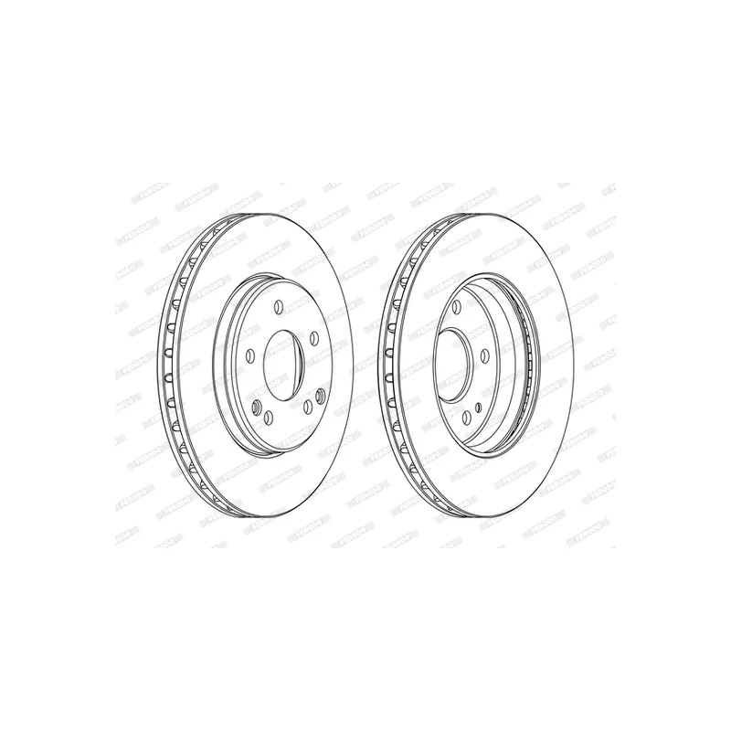 Jeu de 2 disques de frein avant FERODO DDF1134C