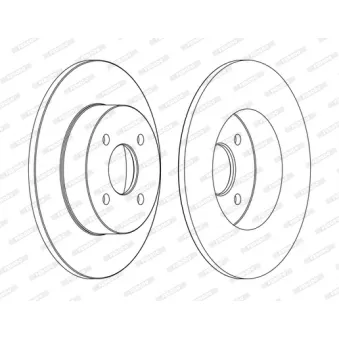 Jeu de 2 disques de frein arrière FERODO DDF1367C