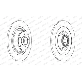 Jeu de 2 disques de frein arrière FERODO DDF1655
