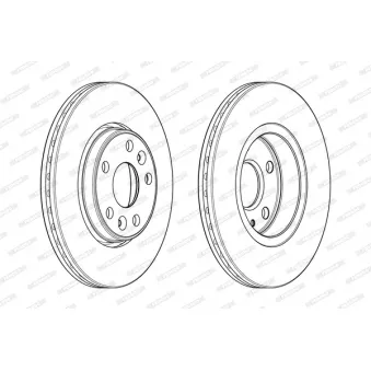 Jeu de 2 disques de frein avant FERODO DDF1978C