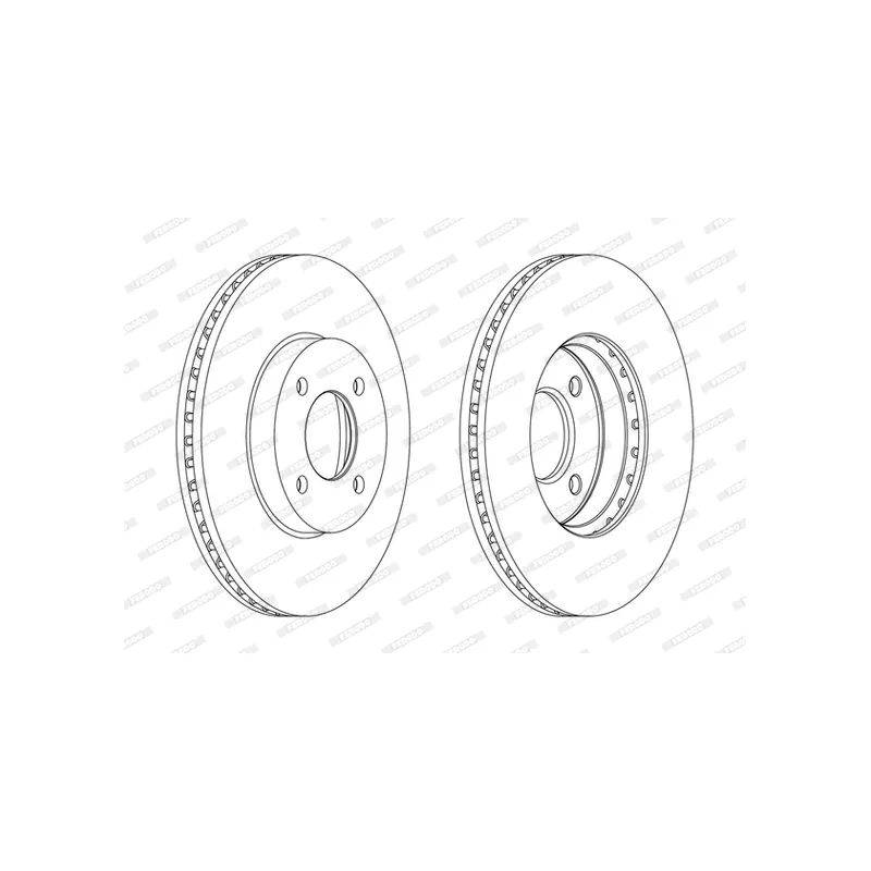Jeu de 2 disques de frein avant FERODO DDF2068C