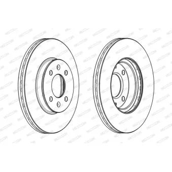 Jeu de 2 disques de frein avant FERODO DDF2089C