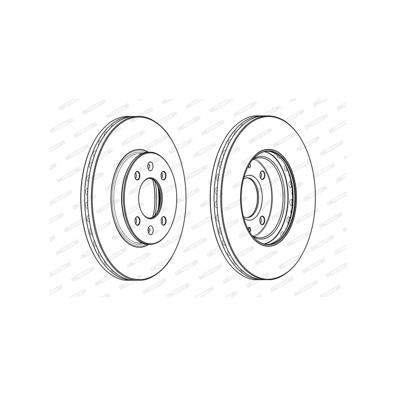 Jeu de 2 disques de frein avant FERODO DDF2089C