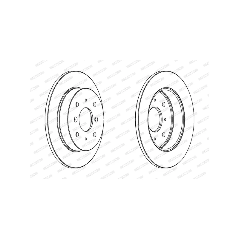 Jeu de 2 disques de frein arrière FERODO DDF360