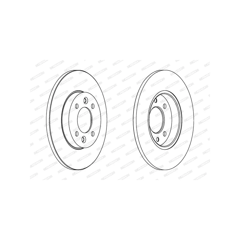 Jeu de 2 disques de frein arrière FERODO DDF361