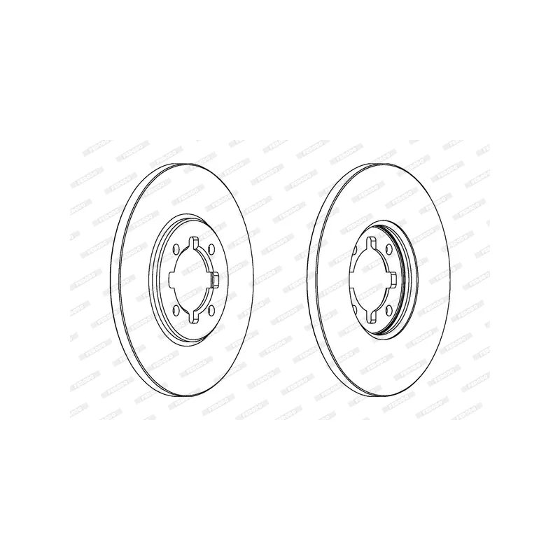 Jeu de 2 disques de frein avant FERODO DDF404