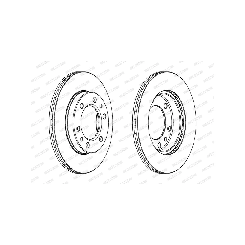 Jeu de 2 disques de frein avant FERODO DDF526