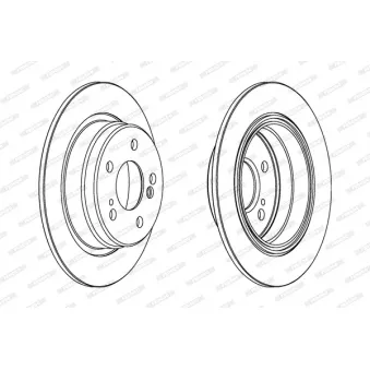 Jeu de 2 disques de frein arrière FERODO DDF548