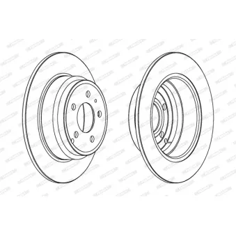 Jeu de 2 disques de frein arrière FERODO DDF552