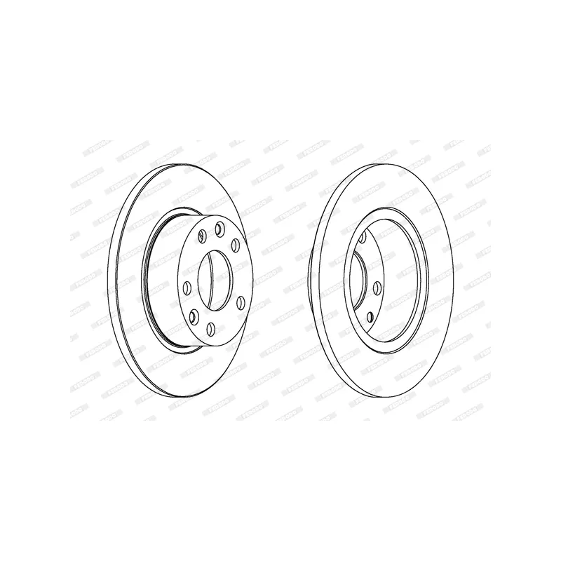 Jeu de 2 disques de frein arrière FERODO DDF557