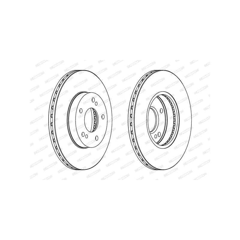 Jeu de 2 disques de frein avant FERODO DDF600