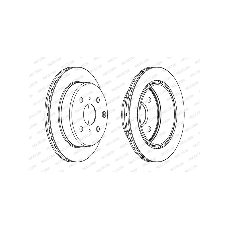 Jeu de 2 disques de frein arrière FERODO DDF611
