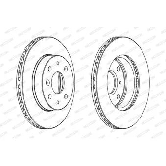 Jeu de 2 disques de frein avant FERODO DDF649