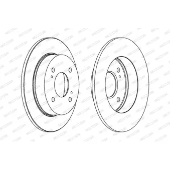 Jeu de 2 disques de frein arrière FERODO DDF674