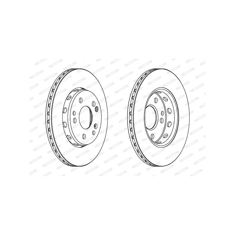 Jeu de 2 disques de frein avant FERODO DDF728