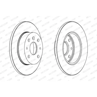 Jeu de 2 disques de frein avant FERODO DDF755