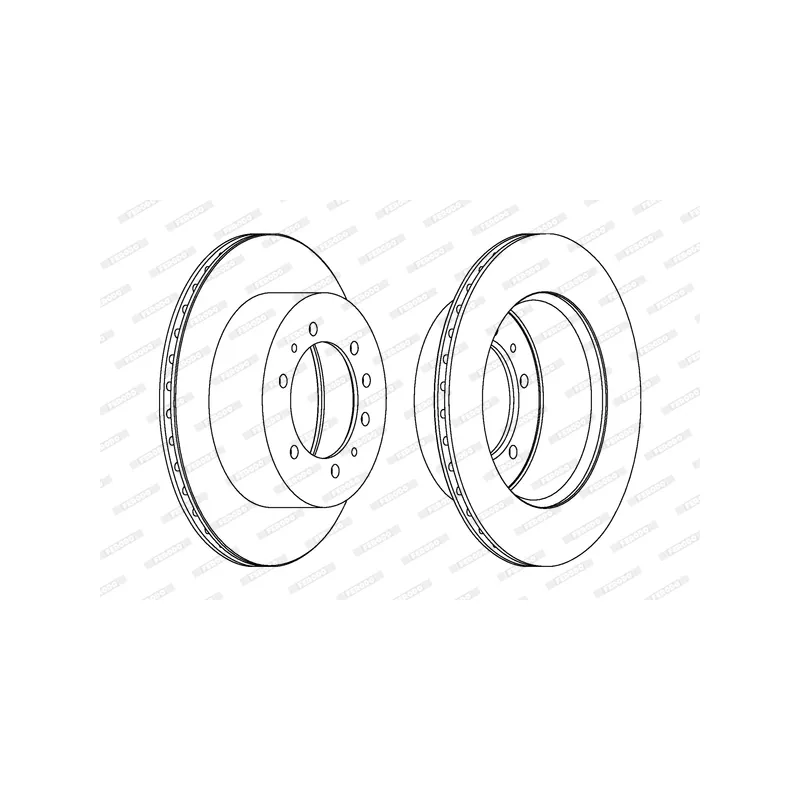 Jeu de 2 disques de frein arrière FERODO DDF976