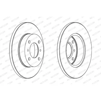 Jeu de 2 disques de frein arrière FERODO DDF988