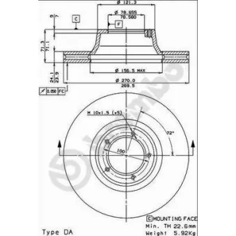 Jeu de 2 disques de frein avant BREMBO 09.2943.10