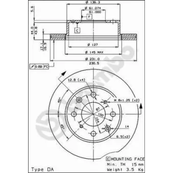 Jeu de 2 disques de frein avant BREMBO 09.3095.10