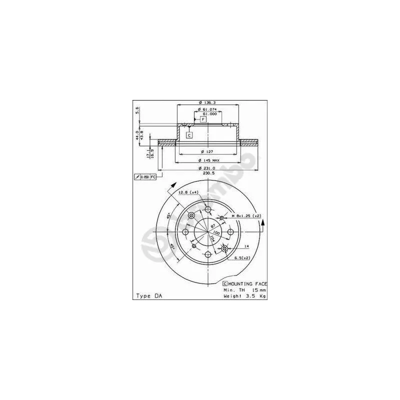 Jeu de 2 disques de frein avant BREMBO 09.3095.10