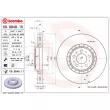 Jeu de 2 disques de frein avant BREMBO 09.9848.11 - Visuel 2