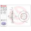 Jeu de 2 disques de frein avant BREMBO 09.A707.10 - Visuel 2