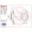 Jeu de 2 disques de frein arrière BREMBO 09.B041.10 - Visuel 2