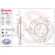 Jeu de 2 disques de frein arrière BREMBO 09.B788.11 - Visuel 2