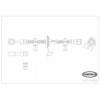 Flexible de frein avant droit CORTECO 49376484