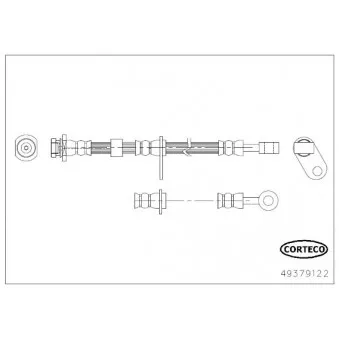 Flexible de frein avant droit CORTECO