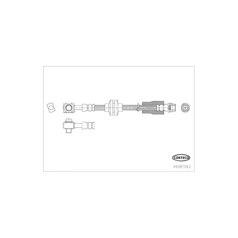Flexible de frein CORTECO 49381362