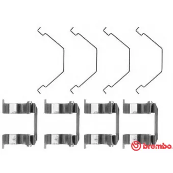 Kit d'accessoires, plaquette de frein à disque BREMBO A 02 266