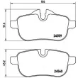 Jeu de 4 plaquettes de frein arrière BREMBO P 06 062 - Visuel 2