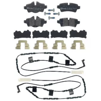 Jeu de 4 plaquettes de frein arrière BREMBO P 06 103