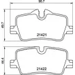 Jeu de 4 plaquettes de frein arrière BREMBO P 06 113 - Visuel 2