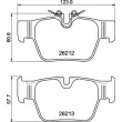 Jeu de 4 plaquettes de frein arrière BREMBO P 06 117 - Visuel 2