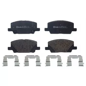 Jeu de 4 plaquettes de frein avant BREMBO P 07 012