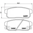 Jeu de 4 plaquettes de frein arrière BREMBO P 10 005 - Visuel 2