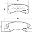 Jeu de 4 plaquettes de frein avant BREMBO P 16 011 - Visuel 2