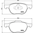 Jeu de 4 plaquettes de frein avant BREMBO P 24 061 - Visuel 2