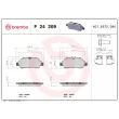 Jeu de 4 plaquettes de frein arrière BREMBO P 24 209 - Visuel 2