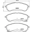 Jeu de 4 plaquettes de frein arrière BREMBO P 24 235 - Visuel 2