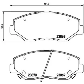 Jeu de 4 plaquettes de frein avant BREMBO P 28 035X