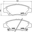 Jeu de 4 plaquettes de frein avant BREMBO P 28 050X - Visuel 2