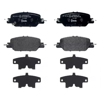 Jeu de 4 plaquettes de frein arrière BREMBO P 28 097